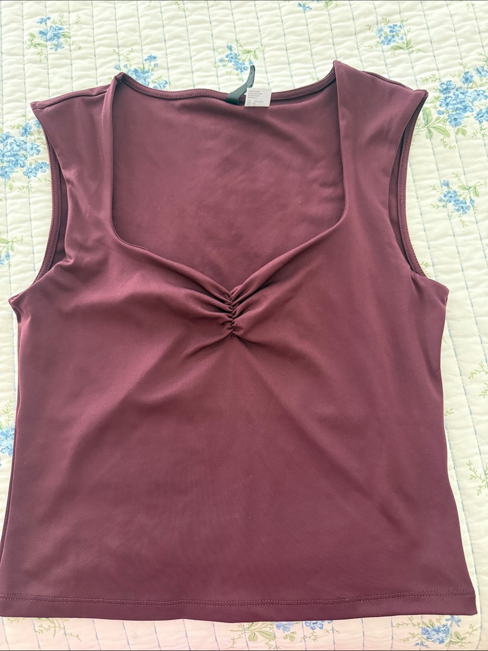 Sleeveless Twist Front Women'sTop - Wine